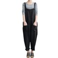 thumbnail image 1 of ITFABS Women Plus Size Sleeveless Jumpsuit Solid Color Playsuit Wide Leg Romper, 1 of 2