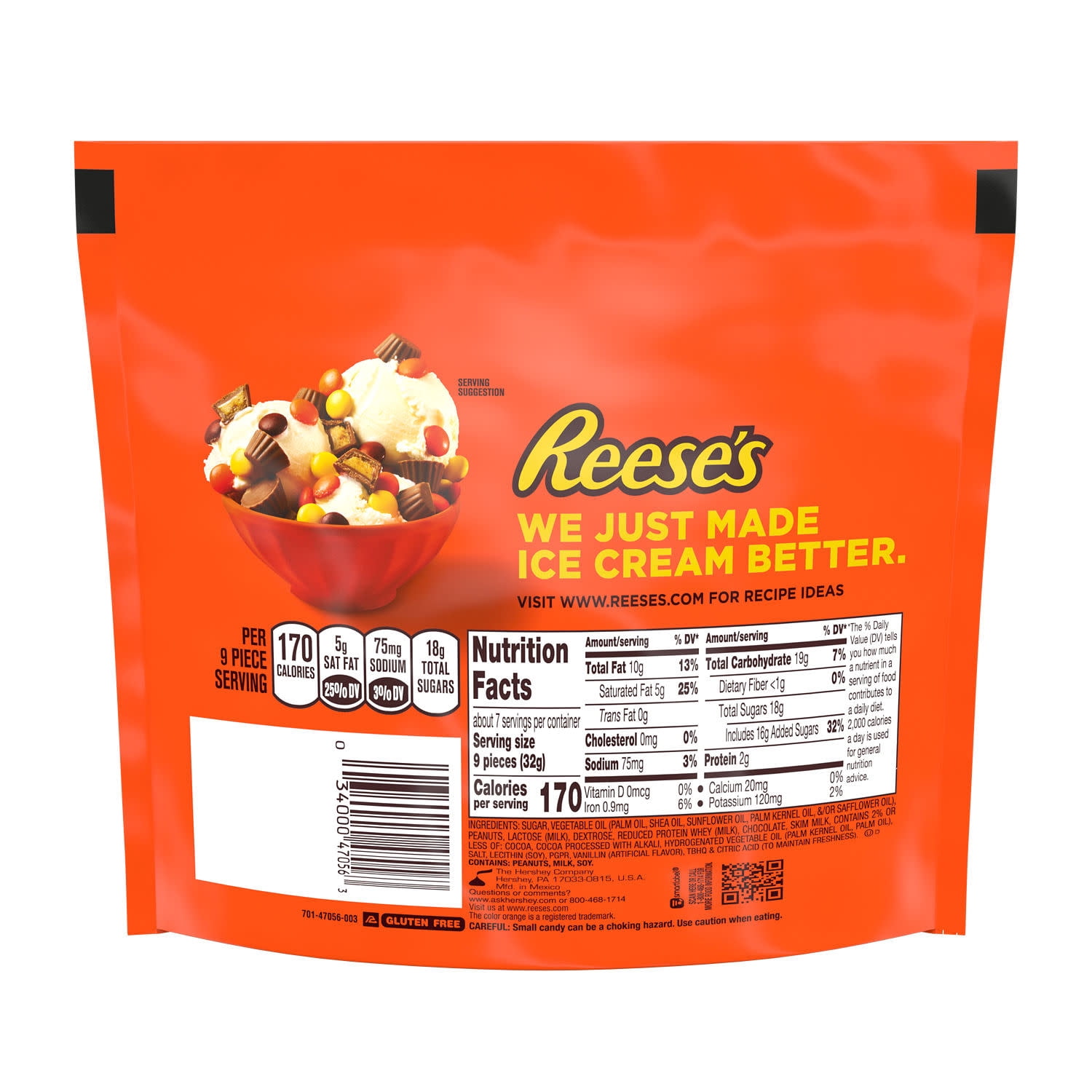 Reese's Minis Unwrapped Chocolate Peanut Butter Creme Cups Candy, Bag 7.6 oz