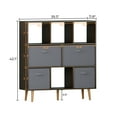 thumbnail image 7 of QXDRAGON 4-Tire Storage Shelf Organizer Bookcase Square Cubby Cabinet Bedroom, 7 of 7