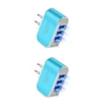 thumbnail image 3 of crativent US Plug Charger USB LED Cellphone Charging Adapter Portable Circuit for Protection Electronic Replacement Block Accessory Blue 2Set, 3 of 6
