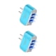 thumbnail image 2 of Adaptador de carga Methold de enchufe de EE. UU. USB 3 puertos LED 110V 1000mA 2piezas Azul, 2 of 6