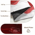 thumbnail image 6 of 2'x6' Rug Runners for Hallways Kitchen, Red Ombre Stripes Non Slip Entryway Beside Floor Carpet Runner, Modern Abstract Sea Waves Aesthetic Washable Laundry Room Bedroom Throw Rugs Mat for Family Pet, 6 of 8