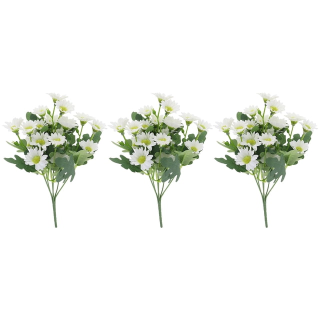 Ramo de margaritas artificiales de 3 piezas para el hogar, arreglo floral creativo, decoración