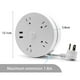 thumbnail image 3 of Cable de extensión de 1,8 m, enchufe eléctrico, enchufes inteligentes redondos para hotel (blanco), 3 of 6
