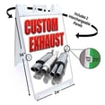 thumbnail image 2 of Custom Exhaust (24" X 36") Deluxe A-Frame Signicade, Includes 2 Removable Panels & Stand, 2 of 4