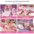 thumbnail image 5 of Robud Victoria Wooden Dollhouse for Kids Furniture Preschool Dollhouse House Toy for Toddlers Girls, 5 of 8