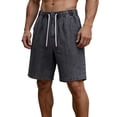 thumbnail image 2 of Nmnitkp Jean Shorts Men's Elastic Waist Denim Shorts Drawstring Relaxed Straight Leg Summer Casual Jean Shorts Gray,S, 2 of 7