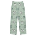 thumbnail image 2 of Kids' Pajama Pants Soft Relaxed Fit Sleep Pants Lounge Pants with Pockets Green and Mint Bows Large, 2 of 9