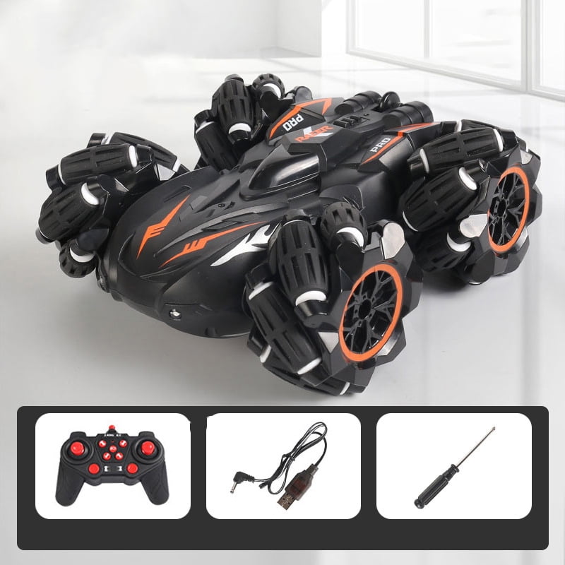 ALLCACA RC Stunt Car 4WD 2.4Ghz Remote Control Car Double Sided 360°Off