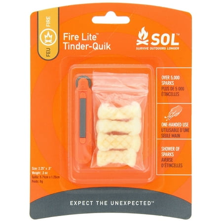SOL Fire Lite with Tinder Quik, We develop and refine our products year after year By Adventure Medical (Best Backpacking Medical Kit)