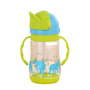 420ml Children Baby Infant Leak Proof Cup Learn Drinking Cup Straw Bottle Trainer