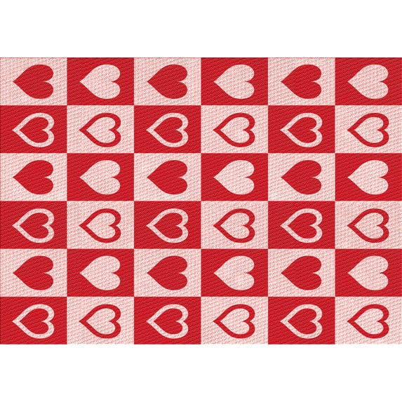 Ahgly Company Indoor Rectangle Patterned Baby Pink Area Rugs, 8' x 10'