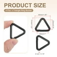 thumbnail image 2 of Triangle Ring Buckle Metal Spring Snap Clip Jump Rings Keychain Belt Fastener for DIY Purses Black 1", 2 of 7