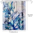thumbnail image 4 of Americanflat 71" x 74" Shower Curtain, Aqua Floral by Hope Bainbridge, 4 of 6