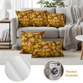 thumbnail image 6 of Fall Maple Leaves Outdoor Waterproof Pillow Covers, Autumn Orange Deciduous Pastoral Decorative Square Throw Pillowcase Sofa Cushion Sham for Patio/Couch/Chair, 24"x24" 2 Pack, 6 of 8