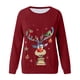 thumbnail image 4 of Pntutb - Sudadera con estampado navideño de manga larga para mujer, informal, a la moda, blusa Pntutb Pntutb-1232, 4 of 6