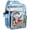 Light Blue (No Small Pockets), variant on Clear Backpack, Heavy Duty PVC Transparent Backpack Stadium approved with Reinforced Strap School Bookbag for School, Workplace, Stadium, Travel, Security, Festival, College (Black)