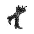 thumbnail image 1 of Botas DREAM PAIRS Western negras sobre la rodilla talla 9.5, 1 of 8