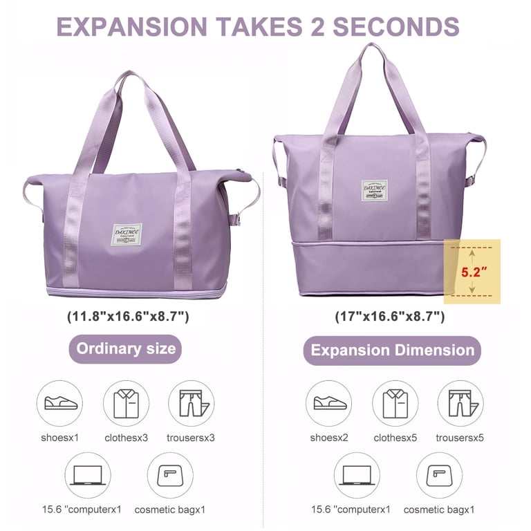 Dakimoe Weekender Travel Duffle Bag, Purple photo 2