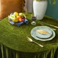thumbnail image 5 of CAILDANL Velvet Tablecloth Luxurious Solid Rectangle Table Cloth,Oblong Retro Farmhouse Ruffle Tablecloths Washable Table Cover for Party Wedding Baby Shower Kitchen Dinning Tabletop Decoration, 5 of 7