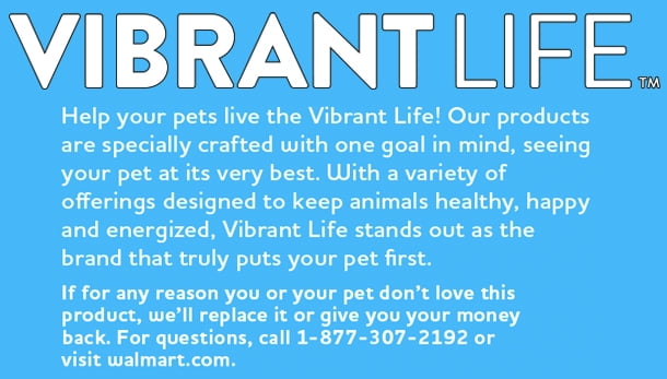 Vibrant Life 16' Heavy Duty Nylon Reflective Retractable Dog Leash, Black, XXS/S