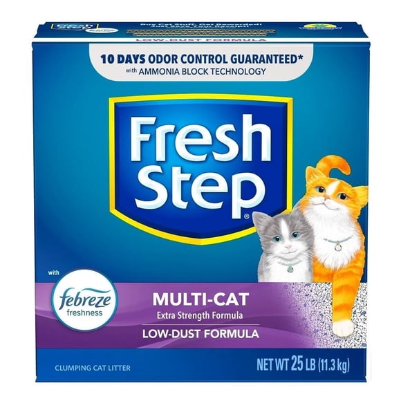 Arena para Gato Fresh Step Multi-Cat Aglutinante 11.3 kg