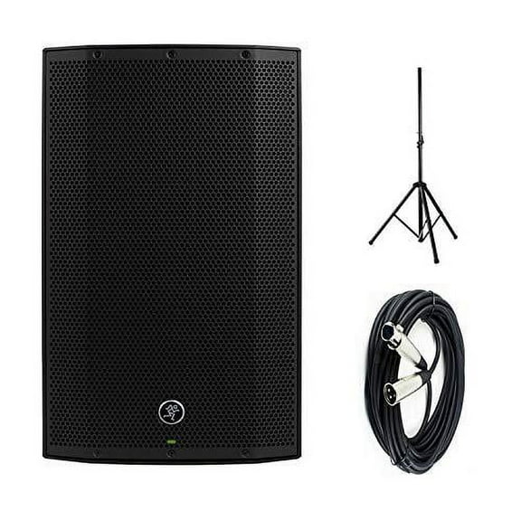 Mackie Thump212 1400W 12" Powered Loudspeaker Bundle with MR DJ Speaker Stand XLR Cable