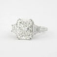 thumbnail image 4 of 4.59 CT Radiant Cut Colorless Moissanite Engagement Ring, Three Stone Wedding Ring With Side Trapezoid Cut Proposal Anniversary Gift Ring, 4 of 5