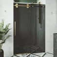 thumbnail image 2 of VIGO Elan 68 to 72 in. W x 74 in. H Sliding Frameless Shower Door in Matte Black with 3/8 in. (10mm) Clear Glass, 2 of 14