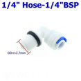 thumbnail image 3 of RO Water Pipe Fitting 1/4 OD Hose 1/8 1/4 3/8 BSP Male Thread With Seal Ring Plastic Quick Connector System Water Purifies, 3 of 5
