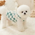 thumbnail image 6 of vnanda Pet Clothes for Dogs Pet Clothes Fashionable Checkerboard Pattern Winter Dog Vest Soft Pet Plush Jacket Coat Pet Supplies Trendy Dog Clothing, 6 of 8