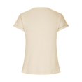 thumbnail image 5 of Mittory Womens Short Sleeve Tops Round Neck Ruffle Casual Summer Textured Work T Shirts Tee Blouse, 5 of 6