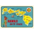 thumbnail image 2 of Art.com Map of Hawaiian Islands Stretched Canvas Print Wall Art, 36" x 24", 2 of 4
