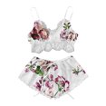 thumbnail image 1 of 2PCS Womens Sexy Lingerie Pijamas Shorts Set Ropa de dormir de encaje Ropa interior impresa Fridja nalpqowj16680, 1 of 4