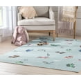 thumbnail image 6 of Well Woven Kids Rugs Traffic Modern Green Printed Distressed Machine Washable 3'3" x 5' Area Rug, 6 of 7