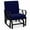 Navy, variant on Costway Patio Rocking Chair with Cushion Heavy-Duty Metal Frame Smooth Glider Outdoor