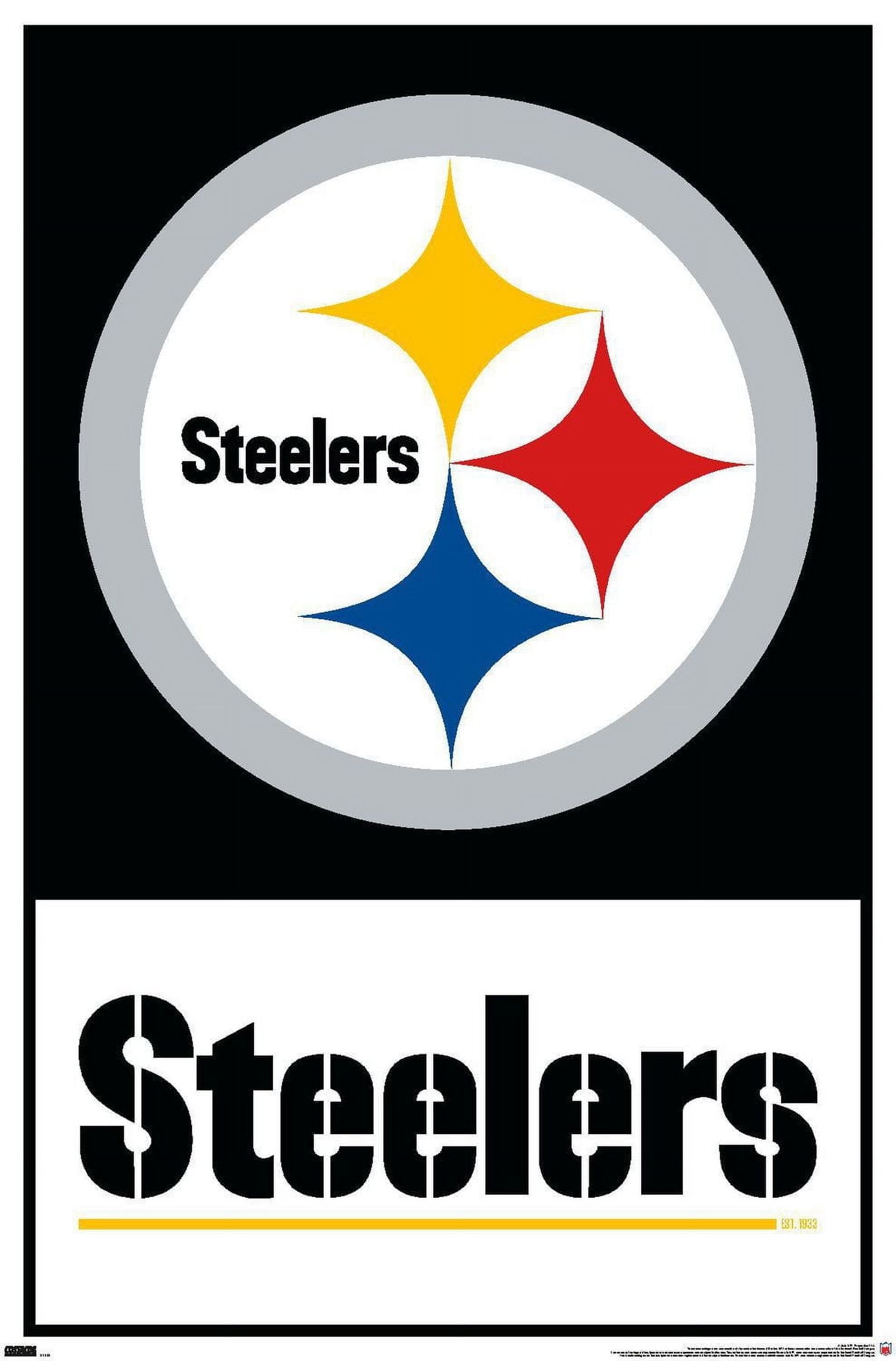 NFL Pittsburgh Steelers - Logo 21 Wall Poster, 22.375" x 34" Framed