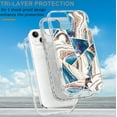 thumbnail image 5 of Casetego for iPhone 15 Case 6.1",Shiny Bling Marble Full Body Protective Support Wireless Charing Bumper Rugged Anti-Scratch Hybrid Rubber Case Cover,Blue Gold, 5 of 6