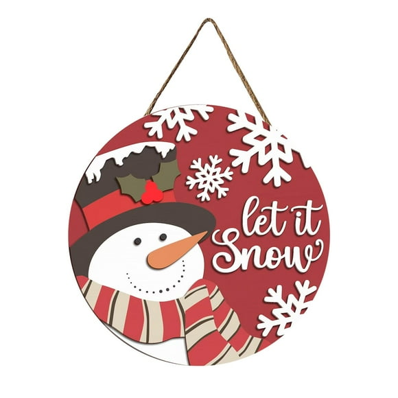 TIELUTT Christmas Snowman Door Hangs Decoration Wall Hanging Christmas Shelf Decorations for Living Room Fall Door Decorations Hanging Bedroom Ideas Heart Wreaths for Front Door Call Sign for Bathroo