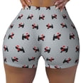 thumbnail image 2 of Sikiie Polka Dot Christmas Dog Workout Shorts Women Scrunch Butt Gym Shorts Seamless High Waist Tummy Control Yoga Biker Athletic Shorts-X-Large, 2 of 8