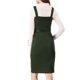 thumbnail image 3 of INSPIRE CHIC Vestido de tirantes con botón decorativo y lazo en la cintura para mujer, color verde oscuro, talla M, 3 of 6
