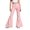 P251 Light Pink, variant on Tfken Child Soft Comfy Pants School Daily Wear Flare Denim Pants Girls With Pockets Stretch Fashion Graphic Print Kids Casual Clothes Size 5-6 Years Beige