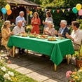 thumbnail image 4 of Plastic Tablecloth 54 x 108 Inch Disposable Table Cover for 6FT Rectangle Tables Leakproof Thick PEVA Table Cloth for Picnic Party Wedding Buffet Dining Protection, 4 of 7