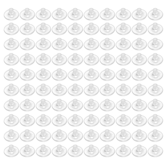 Pack of 100 Silicone Ear Closures Comfortable Ear Studs Back Earrings Stoppers Practical Ear Rings Fasteners Accessories