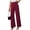 Wine Red, variant on Women's Business Casual Pants - High Waist Summer Wide Leg Work Trousers Lightweight Comfort