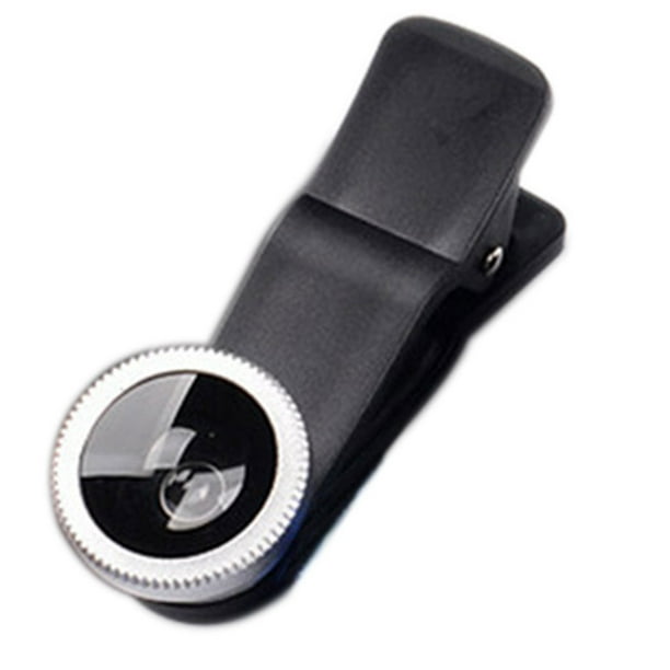 Injueey Kit de lentes con clip para cámara de teléfono inteligente universal 3 en 1 Lente ojo de pez de 180 ° Lente gran angular 0,67X Type9 NO9