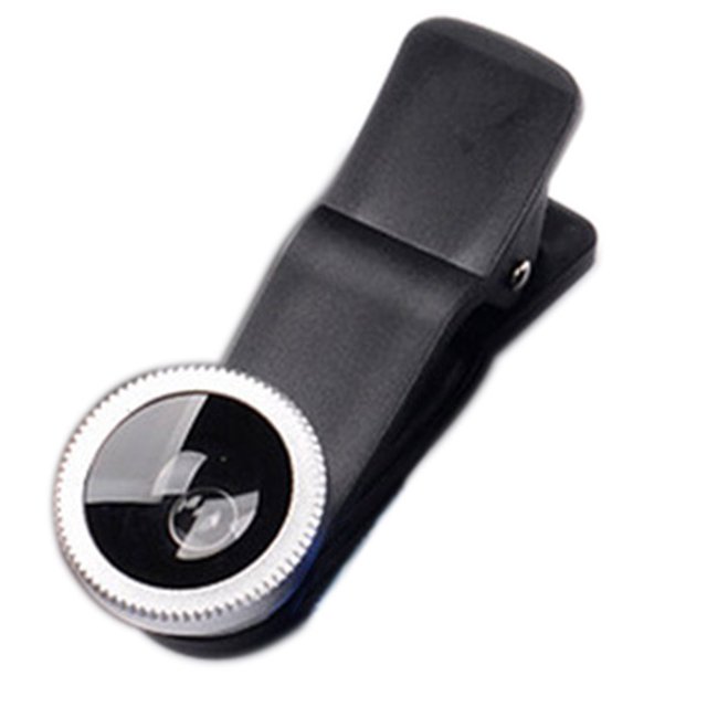 Inteprter Kit de lentes con clip para cámara de teléfono inteligente universal 3 en 1 Lente ojo de pez de 180 ° Lente gran angular 0,67X Type9 NO9