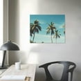 thumbnail image 3 of JRXY  Sylvie Coastal Coconut Palm Tree Beach Framed Canvas Wall Art White, Beautiful West Coast Wall Décor 20x16in, 3 of 4