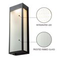 thumbnail image 3 of 18" Modern outdoor led wall sconce with frosted glass, 3 of 8