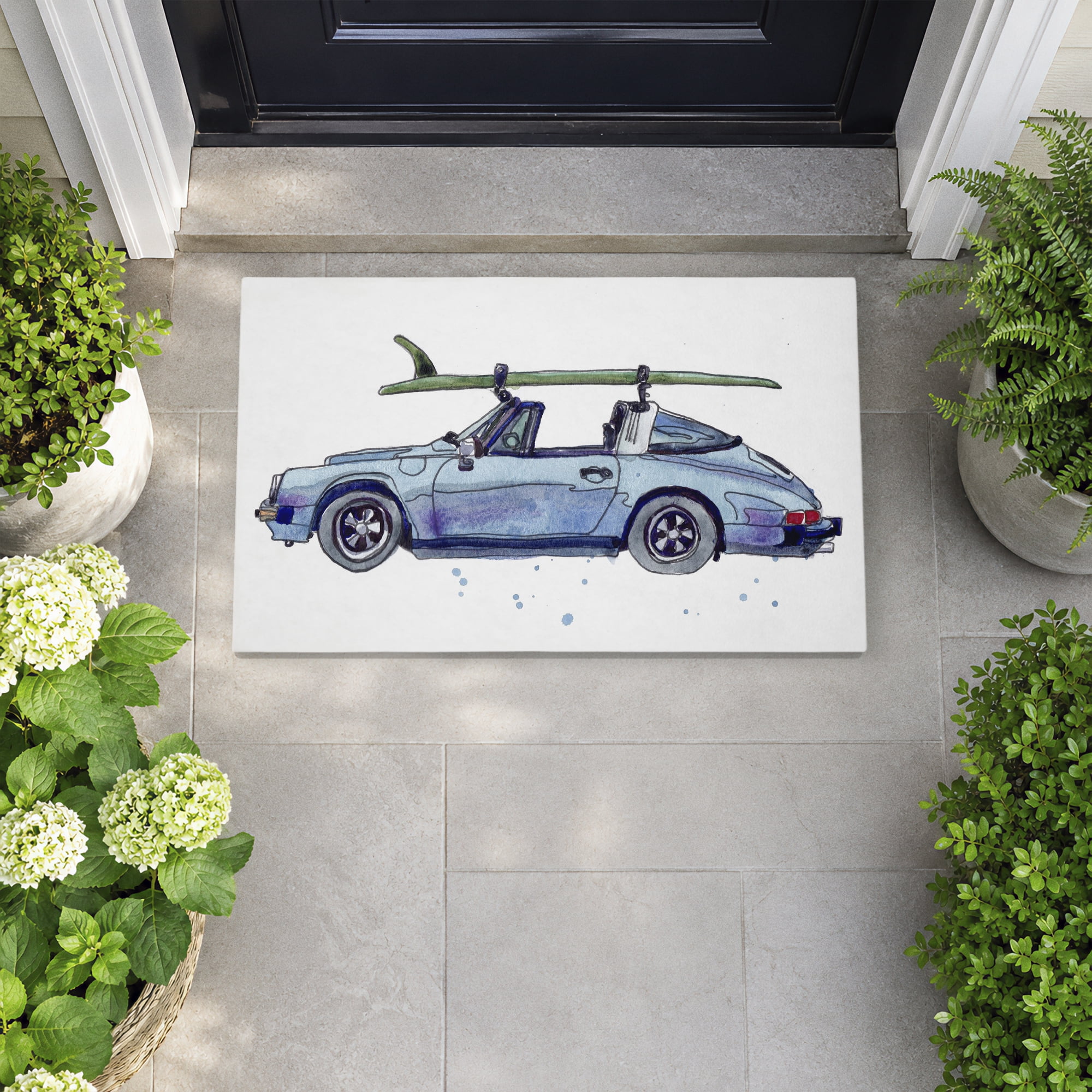 Stupell Industries Car & Surfboard Summer Fun Printed Outdoor Door Floor Mat, design by Paul McCreery